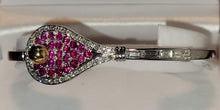 27A Tennis Racket Bracelet - Rubies-diamonds. Antique Model - #120